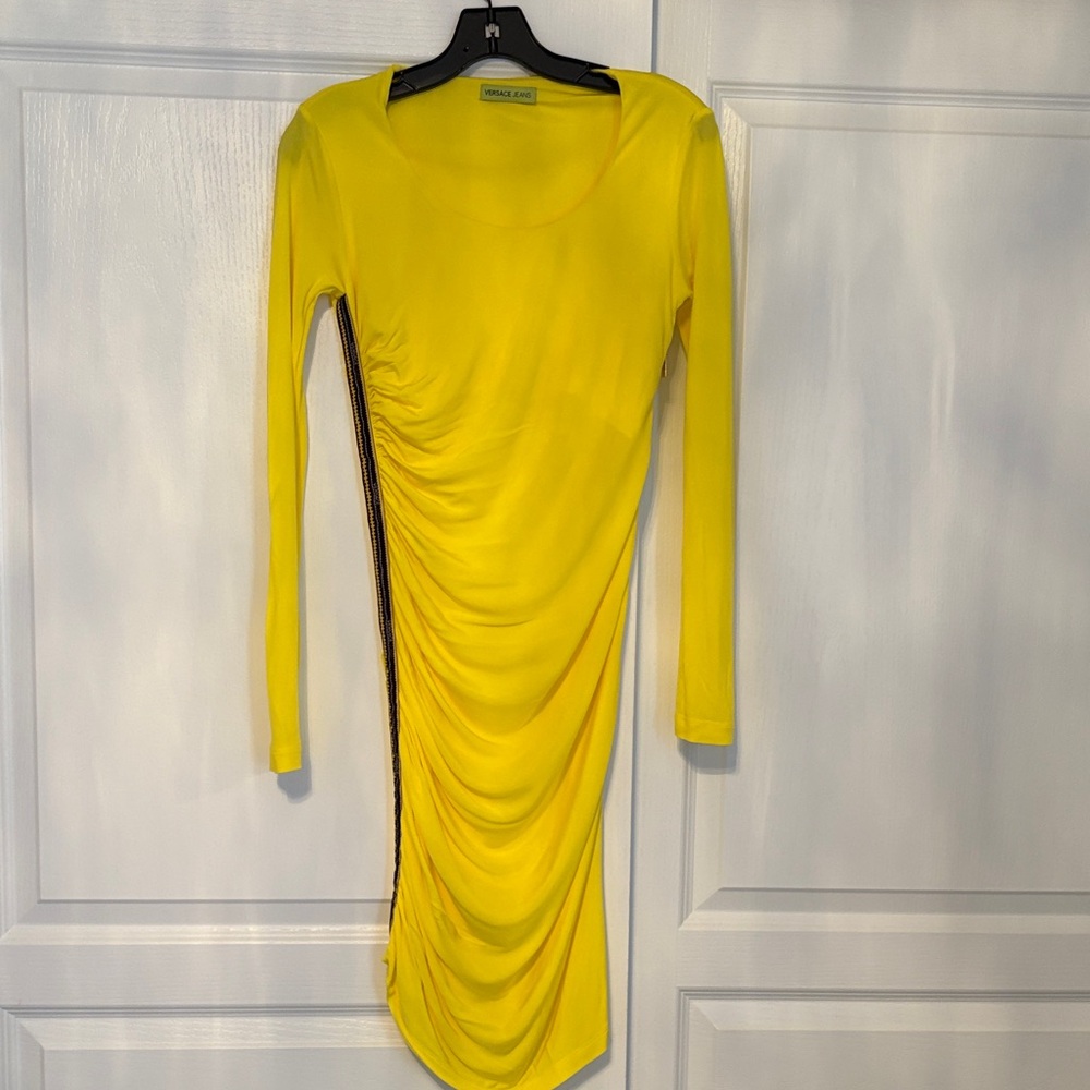Versace Jeans Collection Vibrant Yellow Dress